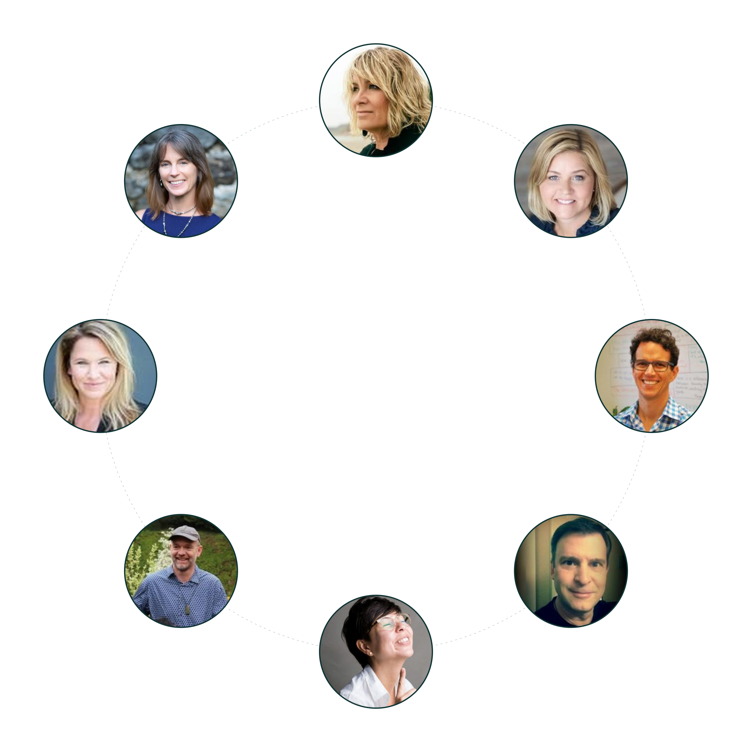 The FindPeace team, arranged in a circle